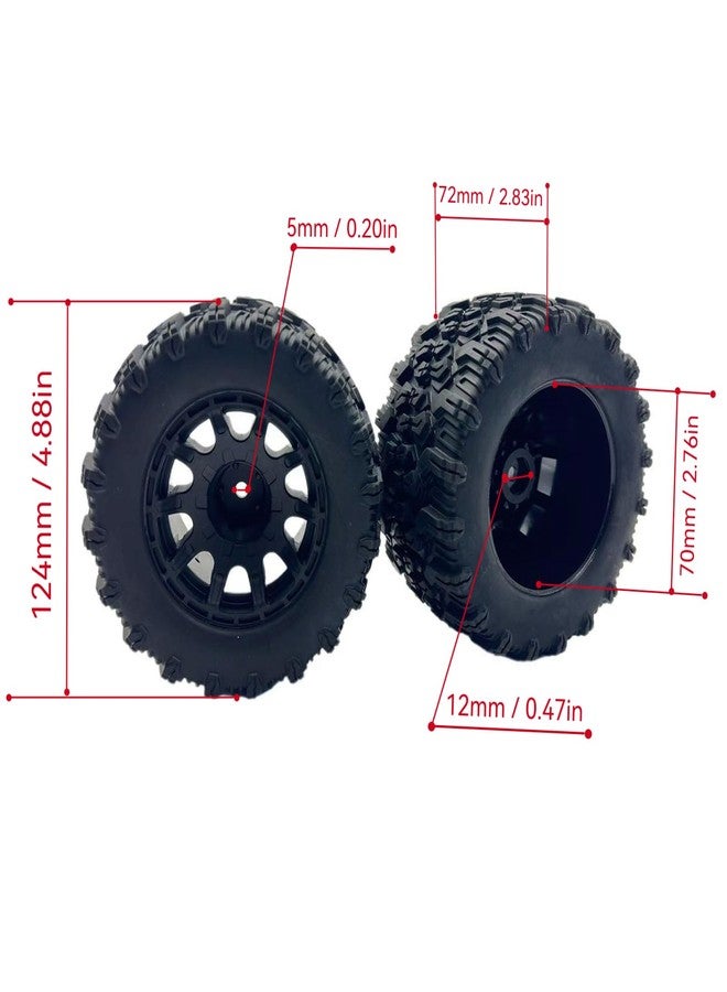 ZRRC Preglued RC 2.8 Monter Truck Tires and Wheels with 12mm Hex for 1/10 Traxxas Stampede Rustler VXL 4x4 2WD Redcat Volcano EPX Pro-Upgrade 1/10 Scale RC Truck Tires Wheels - Image 2